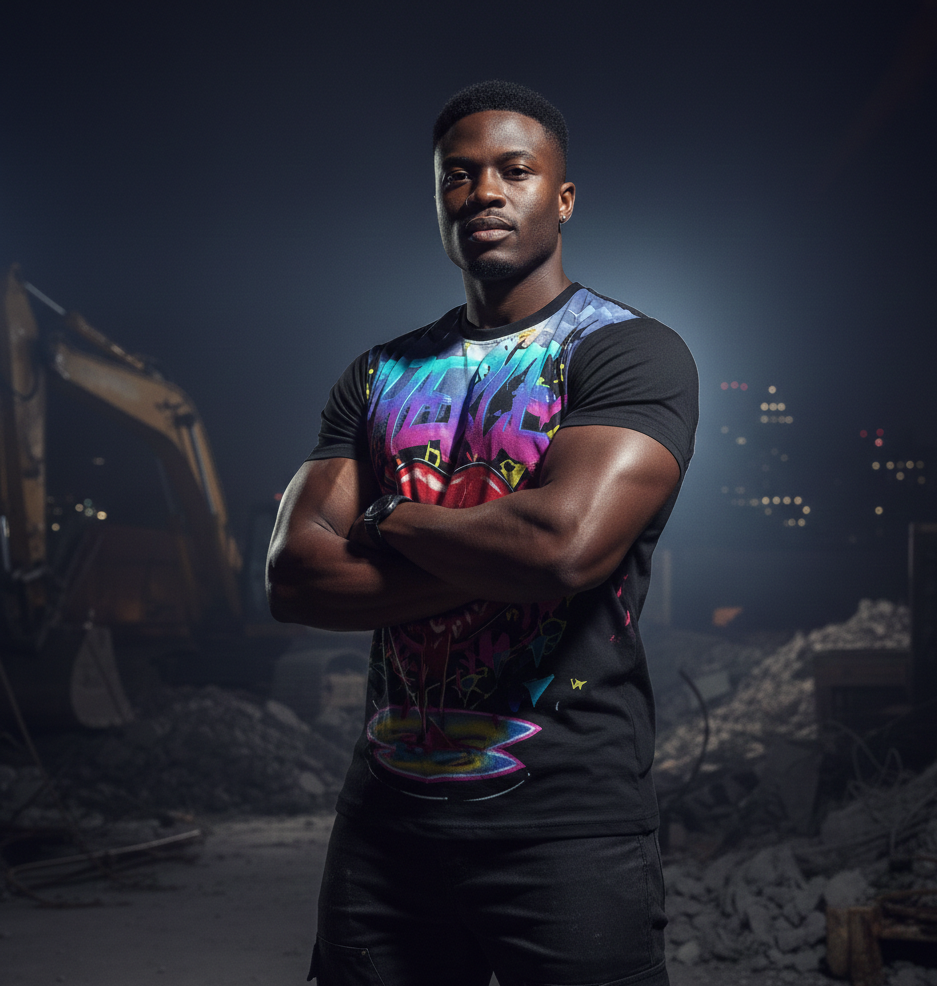 Bacio Fierce Vampire Graffiti Tee — Blood-Drip Streetwear T-Shirt