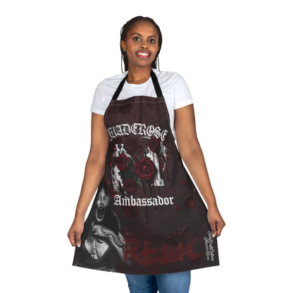 Dark Rose 'Ambassador' Graphic Apron — Gothic Horror Kitchen Gift