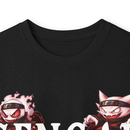 Ghost Ninja Long Sleeve Tee — Creepy Smiling Cat Spirit Graphic