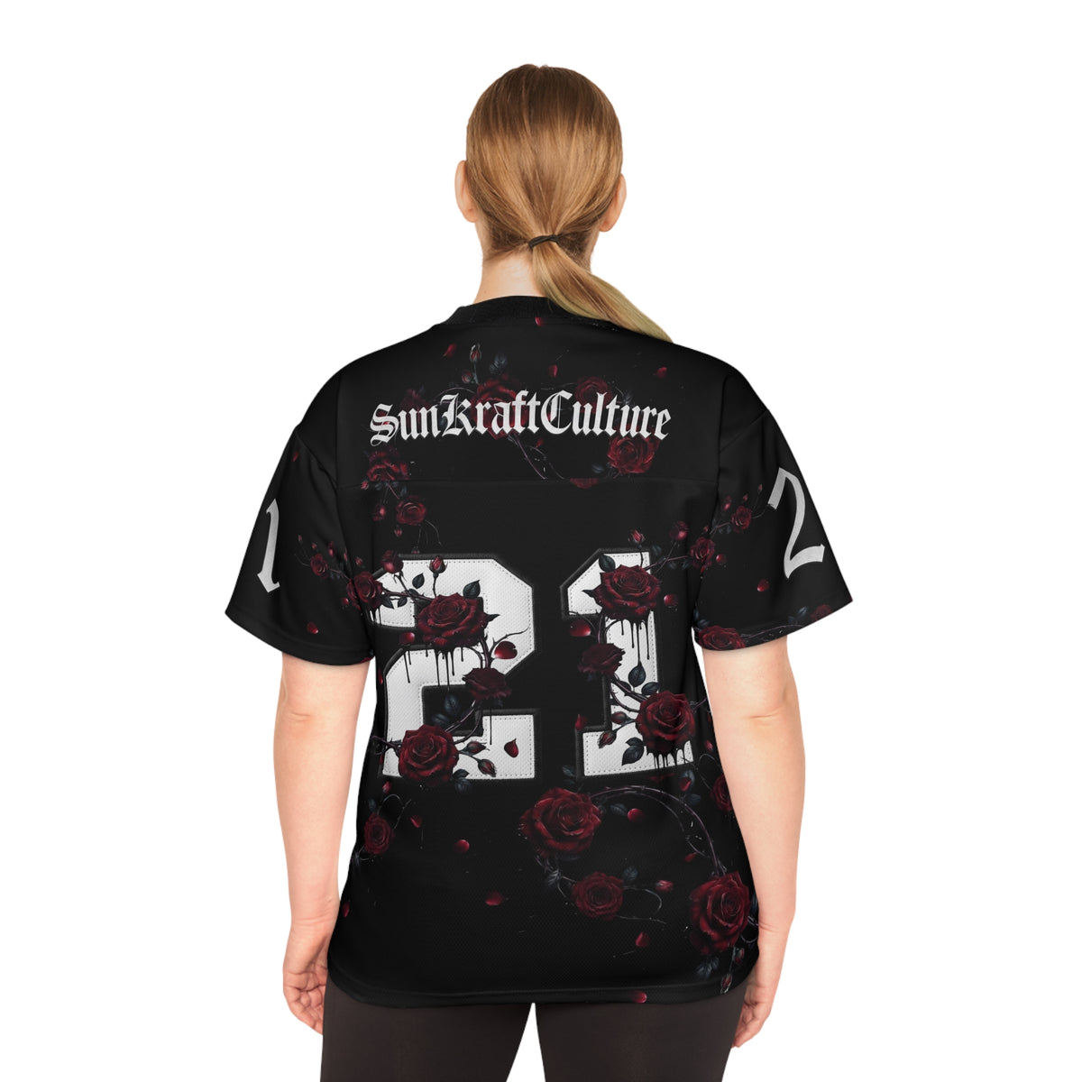Relic X Jhade Rose X Football Jersey – Dark Skull & Roses,