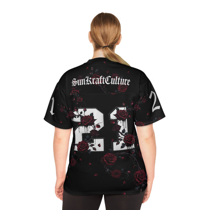Relic X Jhade Rose X Football Jersey – Dark Skull & Roses,