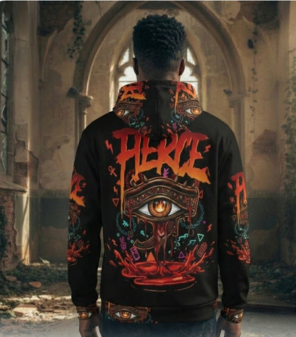 Fire Fierce Ase -All-Seeing Eye Graphic Pullover X I am not one of you