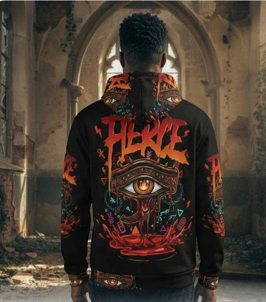 Fire Fierce Ase -All-Seeing Eye Graphic Pullover X I am not one of you