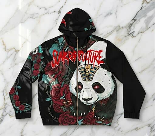 Naughty Panda Zip-Up Hoodie – Bold Anime Streetwear Graphic Hoodie (Limited Drop)