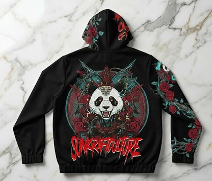 Naughty Panda Zip-Up Hoodie – Bold Anime Streetwear Graphic Hoodie (Limited Drop)