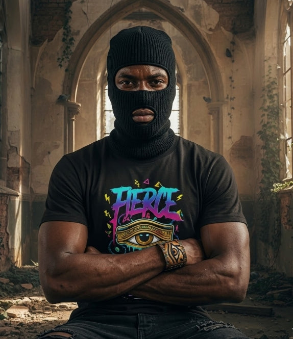 “Fierce Eye Graphic T-Shirt – Psychedelic Streetwear Art Tee | Premium Urban Fashion by SunKraft Culture”