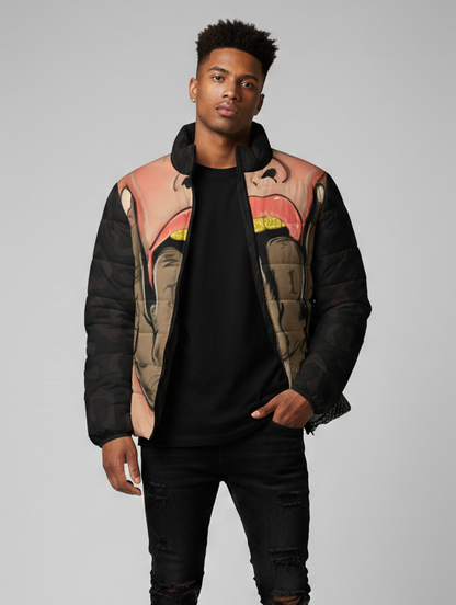Bacio Fierce Kiss Culture Unisex Puffer Jacket Custom