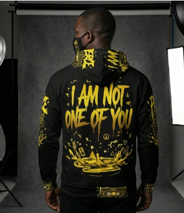 Thunder Fierce Ase -All-Seeing Eye Graphic Pullover X I am not one of you