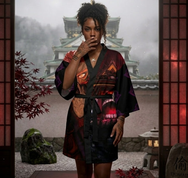 Sukuna Domain Expansion Kimono Robe – Malevolent Shrine Anime Streetwear Cardigan, Japanese Style Haori Jacket Unisex