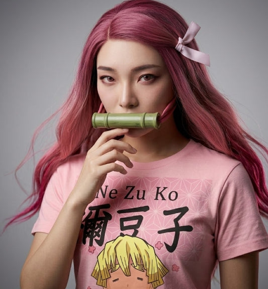Zenitsu & Nezuko Love T-Shirt – Demon Slayer Inspired Anime Graphic Tee, Cute Streetwear Shirt Unisex
