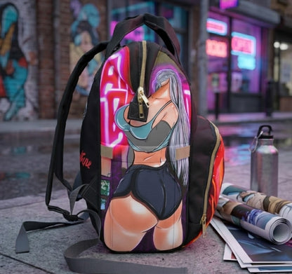 Dandadan Anime Backpack | Rare Handdrawn-Limited edition-Neon Manga Streetwear School Bag for Anime Fans