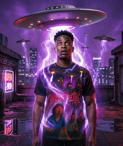 Graphic Tee - Melanated Invasion Ancestral Alien Gods Design
