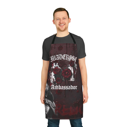 Dark Rose 'Ambassador' Graphic Apron — Gothic Horror Kitchen Gift