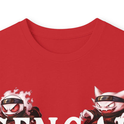 Ghost Ninja Long Sleeve Tee — Creepy Smiling Cat Spirit Graphic