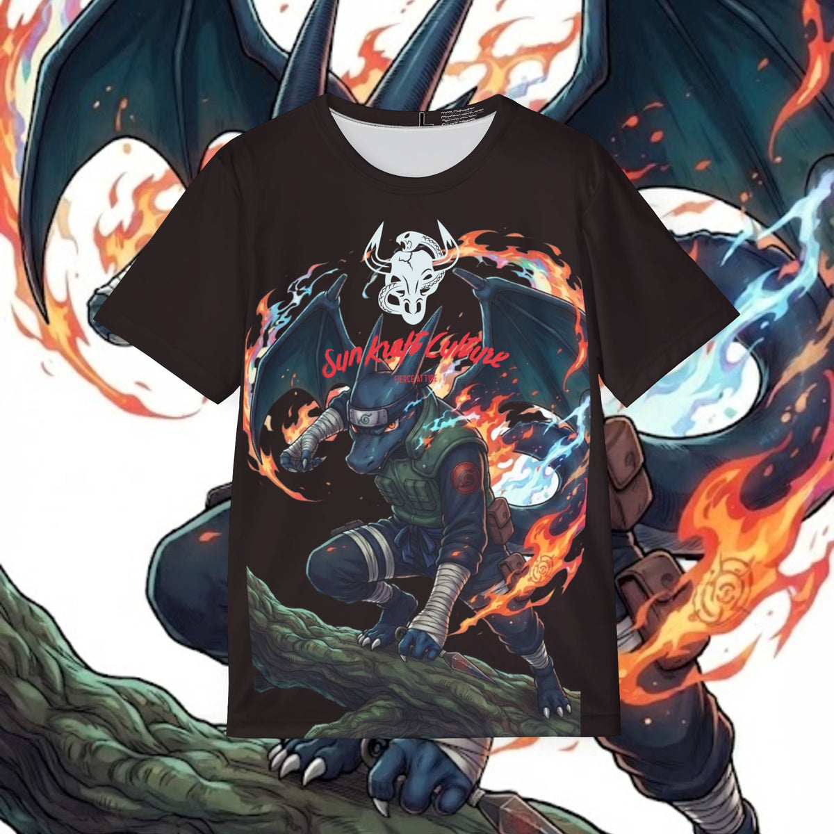 Flaming Oni Warrior  X Anime Dragon Battle AOP