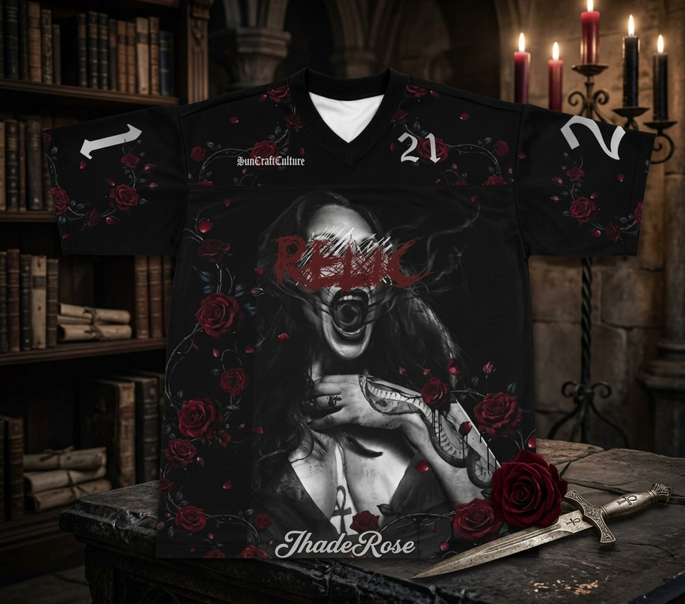 Relic X Jhade Rose X Football Jersey – Dark Skull & Roses ...